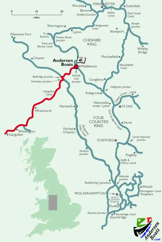 Narrowboat on the Llangollen Canal